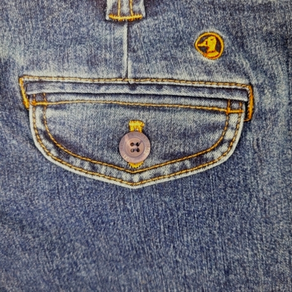 ✨ Duck Head Dark Wash Wide Leg Stretch Jeans Size 10 Vintage Utility Cargo Style - Picture 9 of 9